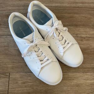 Cole Haan Womens White Leather Traveler Sneakers, size 11